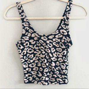 Urban Outfitters cheetah print crop top.